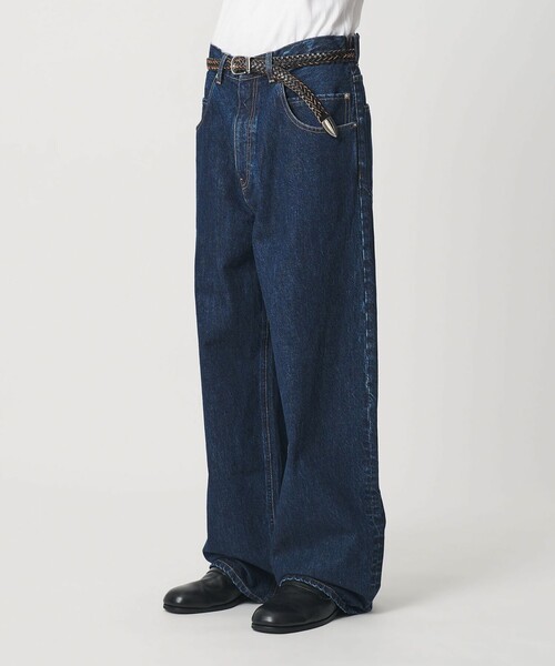 MONKEY TIME（モンキータイム）の「デニム ルーズ ポケット バギー パンツ（デニムパンツ・メンズ・ネイビー/ライトブルー・XL/L/M/S）」の4枚目の写真