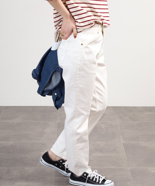 SIGNATURE(シグネチャ)の「Signatureタイトストレートパンツ(その他パンツ・レディース・グレー/ネイビー/ホワイト・M/M-L/S-M)」の7枚目の写真
