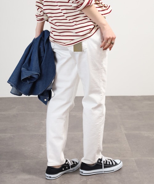 SIGNATURE(シグネチャ)の「Signatureタイトストレートパンツ(その他パンツ・レディース・グレー/ネイビー/ホワイト・M/M-L/S-M)」の8枚目の写真