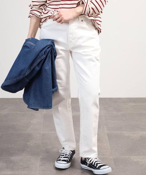 SIGNATURE(シグネチャ)の「Signatureタイトストレートパンツ(その他パンツ・レディース・グレー/ネイビー/ホワイト・M/M-L/S-M)」の6枚目の写真