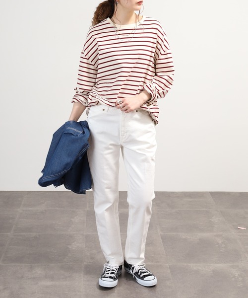 SIGNATURE(シグネチャ)の「Signatureタイトストレートパンツ(その他パンツ・レディース・グレー/ネイビー/ホワイト・M/M-L/S-M)」の9枚目の写真