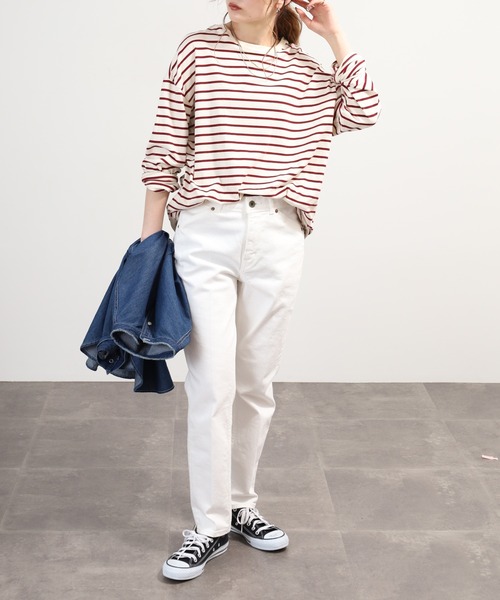 SIGNATURE(シグネチャ)の「Signatureタイトストレートパンツ(その他パンツ・レディース・グレー/ネイビー/ホワイト・M/M-L/S-M)」の10枚目の写真