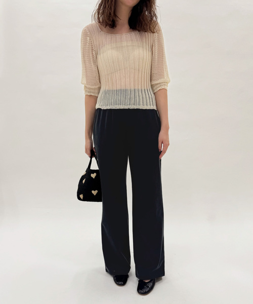 EDIT. FOR LULU（エディットフォールル）の「フィブリルバックサテン パンツ（スラックス・レディース・ブラック/ブラウン・34/36）」の7枚目の写真