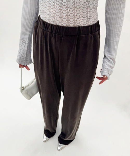 EDIT. FOR LULU（エディットフォールル）の「フィブリルバックサテン パンツ（スラックス・レディース・ブラック/ブラウン・34/36）」の8枚目の写真