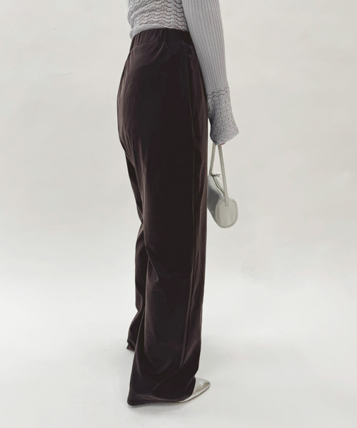 EDIT. FOR LULU（エディットフォールル）の「フィブリルバックサテン パンツ（スラックス・レディース・ブラック/ブラウン・34/36）」の9枚目の写真