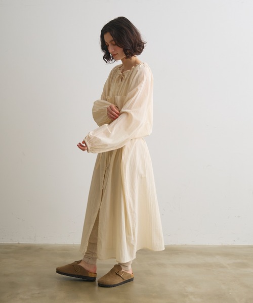 Crisp(クリスプ)の「モチーフレースデザインスモックワンピース(ワンピース・レディース・アイボリー・FREE)」の11枚目の写真