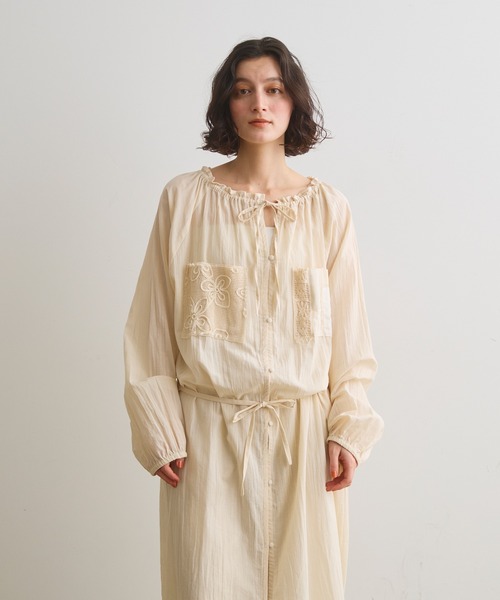 Crisp(クリスプ)の「モチーフレースデザインスモックワンピース(ワンピース・レディース・アイボリー・FREE)」の13枚目の写真