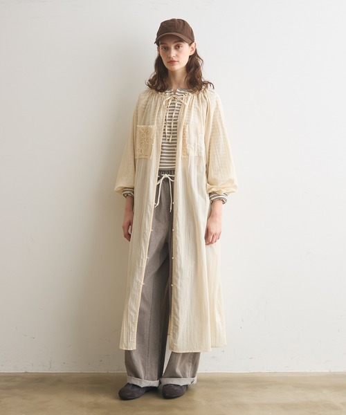 Crisp(クリスプ)の「モチーフレースデザインスモックワンピース(ワンピース・レディース・アイボリー・FREE)」の19枚目の写真