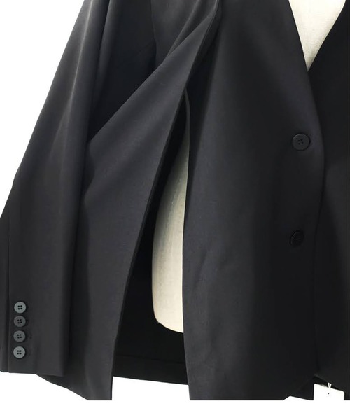antiqua(アンティカ)の「ノーカラー ジャケット(ノーカラージャケット・レディース・ブラック・ONESIZE)」の12枚目の写真
