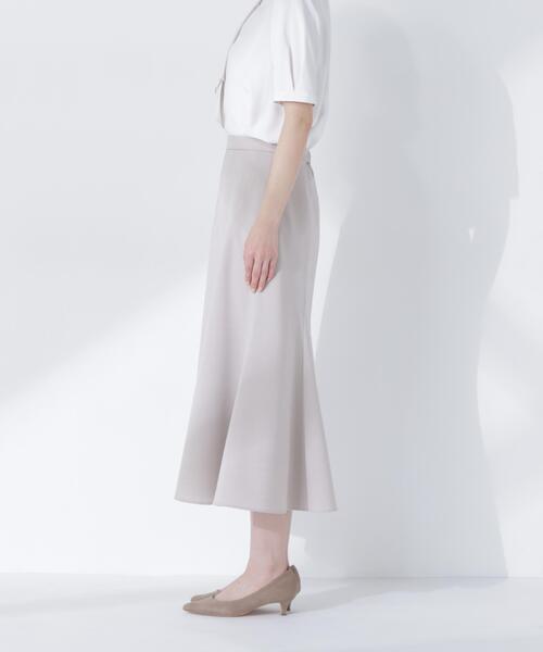 NATURAL BEAUTY BASIC(ナチュラルビューティーベーシック)の「◇ライトツイルセットアップ(スカート・レディース・ブラウン/ベージュ・SMALL/MEDIUM)」の3枚目の写真
