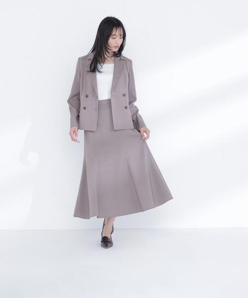 NATURAL BEAUTY BASIC(ナチュラルビューティーベーシック)の「◇ライトツイルセットアップ(スカート・レディース・ブラウン/ベージュ・SMALL/MEDIUM)」の12枚目の写真