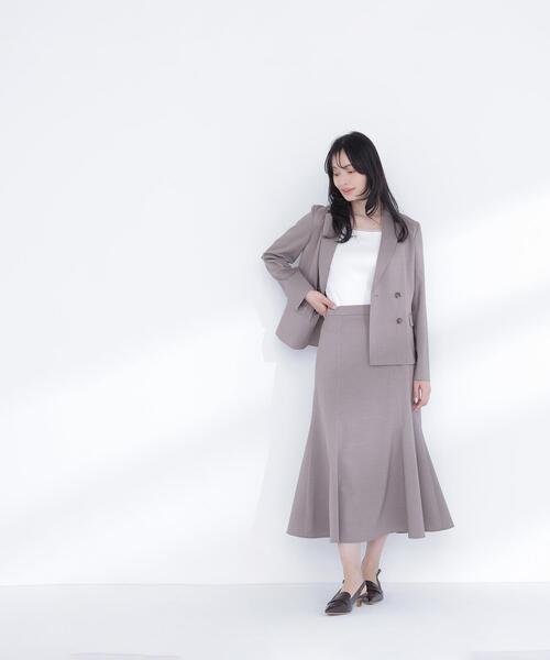 NATURAL BEAUTY BASIC(ナチュラルビューティーベーシック)の「◇ライトツイルセットアップ(スカート・レディース・ブラウン/ベージュ・SMALL/MEDIUM)」の13枚目の写真