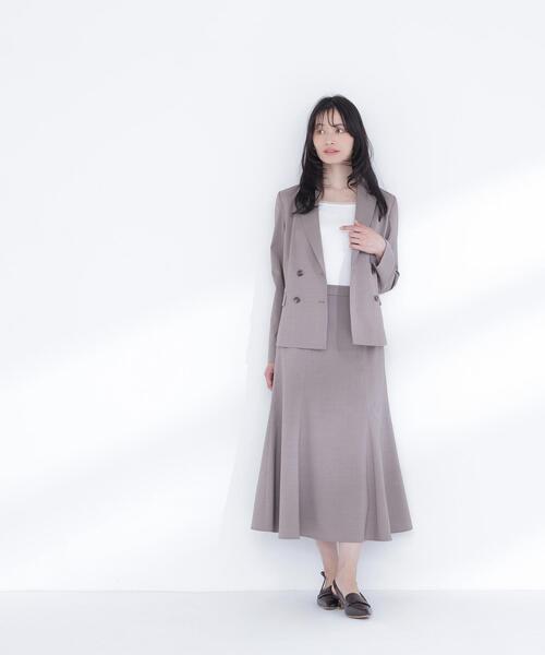 NATURAL BEAUTY BASIC(ナチュラルビューティーベーシック)の「◇ライトツイルセットアップ(スカート・レディース・ブラウン/ベージュ・SMALL/MEDIUM)」の14枚目の写真
