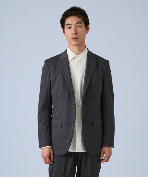 B.C STOCK（ベーセーストック）の「PONTE PRINT 2B ジャケット（テーラードジャケット・メンズ・チャコールグレー/ネイビー/ブラック・X-LARGE/LARGE/MEDIUM/SMALL）」の2枚目の写真