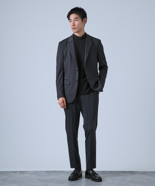 B.C STOCK（ベーセーストック）の「PONTE PRINT 2B ジャケット（テーラードジャケット・メンズ・チャコールグレー/ネイビー/ブラック・X-LARGE/LARGE/MEDIUM/SMALL）」の4枚目の写真