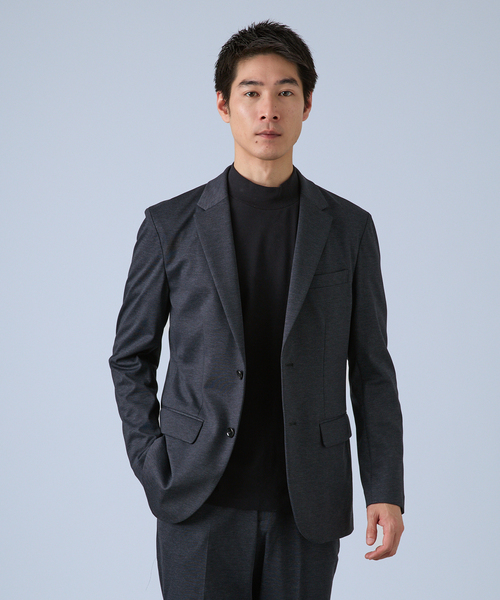 B.C STOCK（ベーセーストック）の「PONTE PRINT 2B ジャケット（テーラードジャケット・メンズ・チャコールグレー/ネイビー/ブラック・X-LARGE/LARGE/MEDIUM/SMALL）」の5枚目の写真