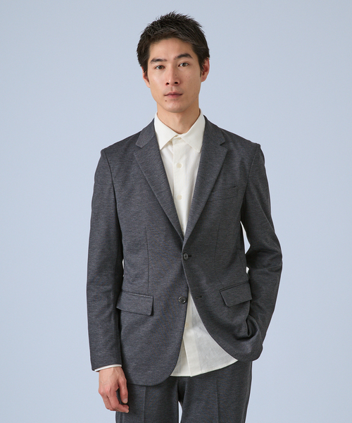 B.C STOCK（ベーセーストック）の「PONTE PRINT 2B ジャケット（テーラードジャケット・メンズ・チャコールグレー/ネイビー/ブラック・X-LARGE/LARGE/MEDIUM/SMALL）」の9枚目の写真