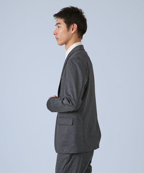 B.C STOCK（ベーセーストック）の「PONTE PRINT 2B ジャケット（テーラードジャケット・メンズ・チャコールグレー/ネイビー/ブラック・X-LARGE/LARGE/MEDIUM/SMALL）」の10枚目の写真