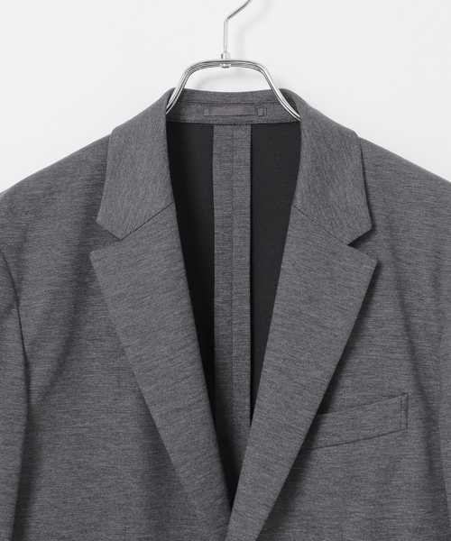 B.C STOCK（ベーセーストック）の「PONTE PRINT 2B ジャケット（テーラードジャケット・メンズ・チャコールグレー/ネイビー/ブラック・X-LARGE/LARGE/MEDIUM/SMALL）」の17枚目の写真