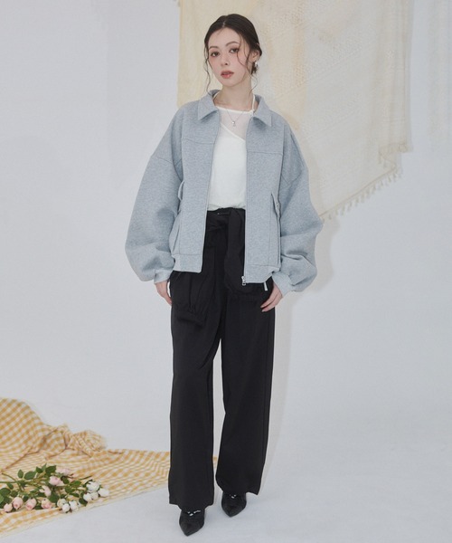 ENVYM(アンビー)の「ナイロンルーズパンツ(その他パンツ・レディース・ブラック/アイボリー/ベージュ・FREE)」の17枚目の写真