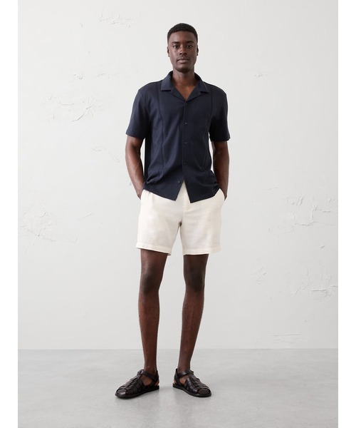 BANANA REPUBLIC FACTORY STORE(バナナリパブリック ファクトリーストア)の「BANANA REPUBLIC FACTORY STORE ニット リゾート シャツ(シャツ/ブラウス・メンズ・ネイビー/アイボリー/ライトブルー・S/M/L/XL)」の7枚目の写真
