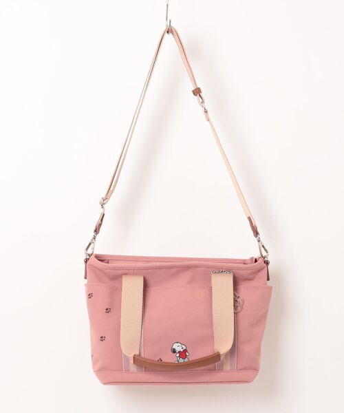 CLATHAS(クレイサス)の「SNOOPYキャンパス 2wayトートバッグ(大)(トートバッグ・レディース・グレー/ベビーピンク/ダークブルー・FREE)」の2枚目の写真