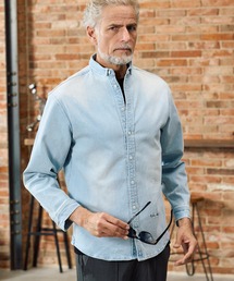 Maison code 13（メゾンコードサーティーン）の「ms6441-light denim button down shirts デニムシャツ(M26S-09)（シャツ/ブラウス）」