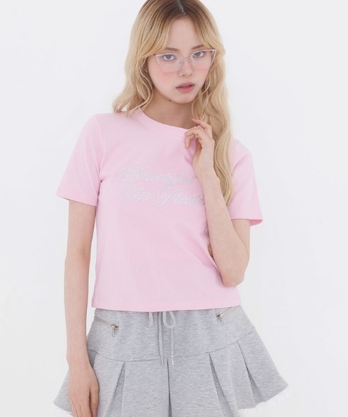 セール】ビジューロゴミニTee（Tシャツ/カットソー）｜FickleBebe