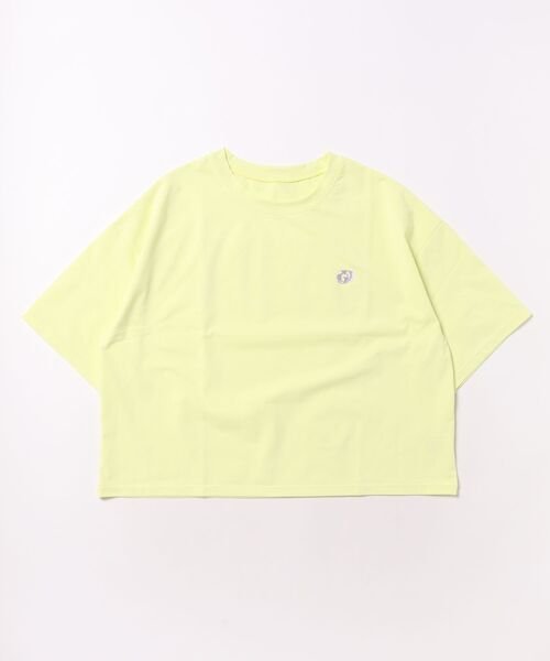 GYDA（ジェイダ）の「GYDA/ジェイダ GYDAロゴ グリッタープリント ラッシュTシャツ ムラサキ限定 414620（水着・レディース・イエロー/ホワイト/チャコールグレー/ブルー・M）」の4枚目の写真