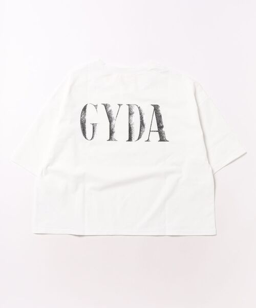 GYDA（ジェイダ）の「GYDA/ジェイダ GYDAロゴ グリッタープリント ラッシュTシャツ ムラサキ限定 414620（水着・レディース・イエロー/ホワイト/チャコールグレー/ブルー・M）」の5枚目の写真