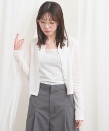 fig London | eyelet tereko cardigan(Tシャツ/カットソー)