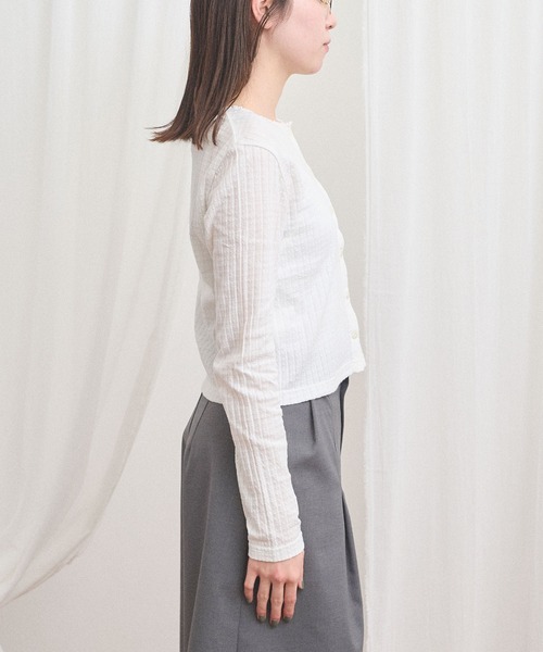 fig Ｌondon（フィグロンドン）の「eyelet tereko cardigan（Tシャツ/カットソー・レディース・ホワイト・FREE）」の11枚目の写真