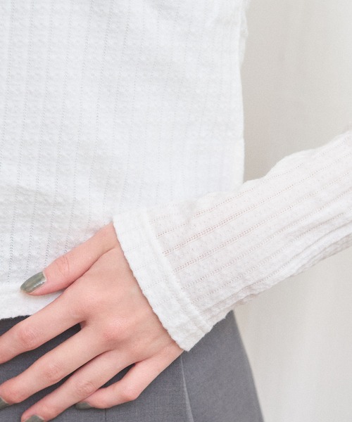 fig Ｌondon（フィグロンドン）の「eyelet tereko cardigan（Tシャツ/カットソー・レディース・ホワイト・FREE）」の16枚目の写真