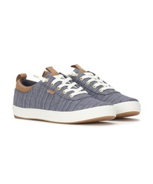 Keds センター スリー スリップオン ストライプ シャンブレー ブルー