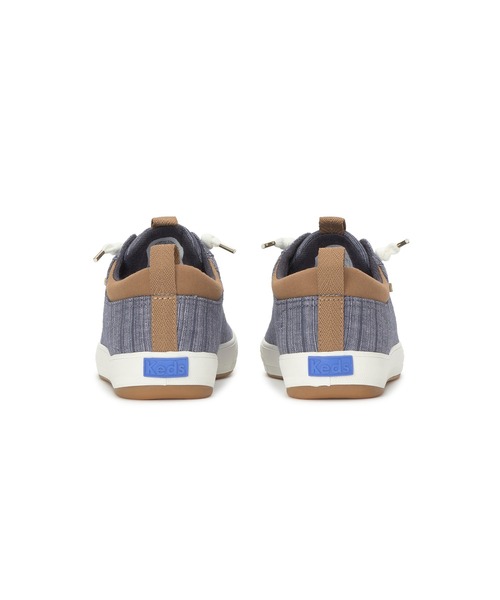 Keds(ケッズ)の「Keds センター スリー スリップオン ストライプ シャンブレー ブルー(スニーカー・レディース・ブルー・23.5cm/24.0cm/24.5cm/25.0cm/22.5cm/23.0cm)」の4枚目の写真