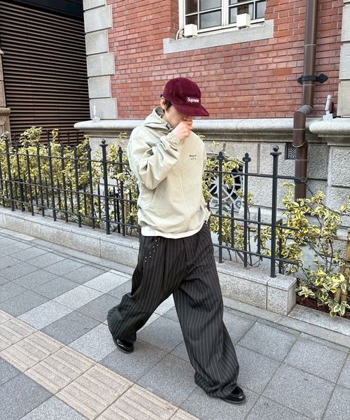 kutir（クティール）の「STUDDED STRIPED WIDE SLACKS／スタッズストライプワイドスラックス（スラックス・メンズ・ブラック/チャコールグレー・SMALL/MEDIUM/LARGE）」の19枚目の写真