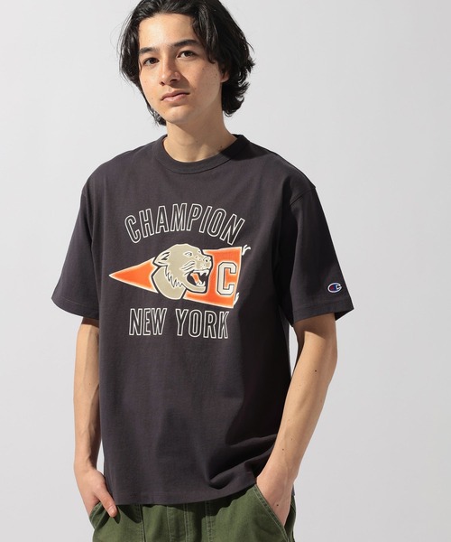 Champion(チャンピオン)の「【Champion(チャンピオン)】グラフィックプリントショートスリーブTシャツ(Tシャツ/カットソー・メンズ・ブラック/ダークブラウン・LARGE)」の5枚目の写真