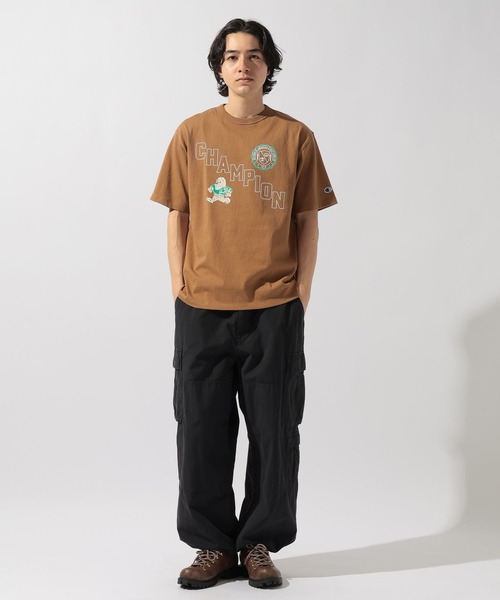 Champion(チャンピオン)の「【Champion(チャンピオン)】グラフィックプリントショートスリーブTシャツ(Tシャツ/カットソー・メンズ・ブラック/ダークブラウン・LARGE)」の6枚目の写真