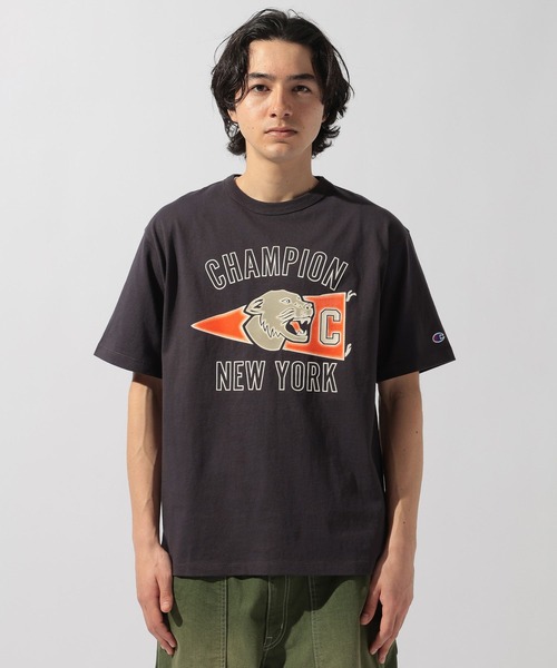Champion(チャンピオン)の「【Champion(チャンピオン)】グラフィックプリントショートスリーブTシャツ(Tシャツ/カットソー・メンズ・ブラック/ダークブラウン・LARGE)」の9枚目の写真