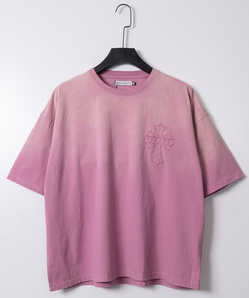 JOHN'S CLOSET(ジョンズクローゼット)の「【16】スプレーブリーチ クロスワッペン フェードTシャツ(Tシャツ/カットソー・メンズ・ネイビー/ピンク/ブラック・MEDIUM/LARGE)」の13枚目の写真