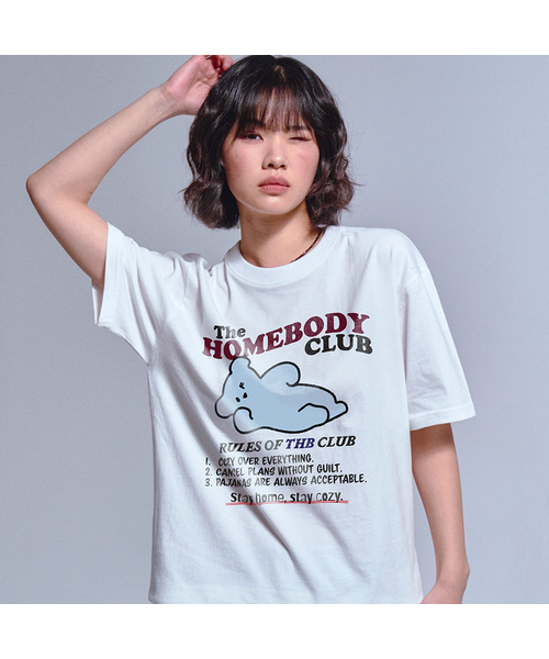 GRAVER（グレーバー）の「[ユニセックス]THB CLUB 半袖Tシャツ_3カラー（Tシャツ/カットソー・レディース・ライトグレー/ホワイト/ブラック・MEDIUM/SMALL/LARGE/X-LARGE）」の2枚目の写真