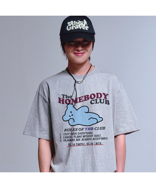 GRAVER（グレーバー）の「[ユニセックス]THB CLUB 半袖Tシャツ_3カラー（Tシャツ/カットソー・レディース・ライトグレー/ホワイト/ブラック・MEDIUM/SMALL/LARGE/X-LARGE）」の3枚目の写真