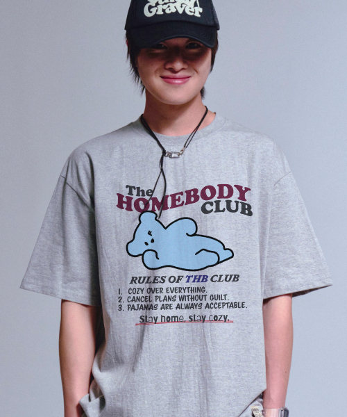 GRAVER（グレーバー）の「[ユニセックス]THB CLUB 半袖Tシャツ_3カラー（Tシャツ/カットソー・レディース・ライトグレー/ホワイト/ブラック・MEDIUM/SMALL/LARGE/X-LARGE）」の5枚目の写真