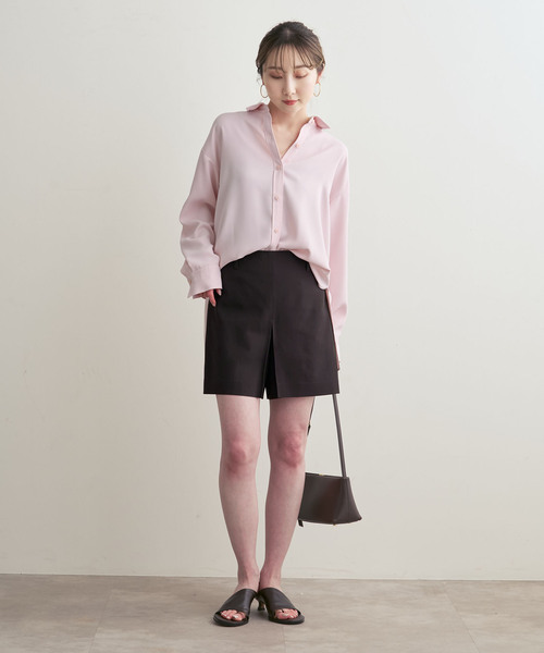 Noble（ノーブル）の「ブライトツイルショートパンツ（その他パンツ・レディース・ブラウン・38/36）」の8枚目の写真