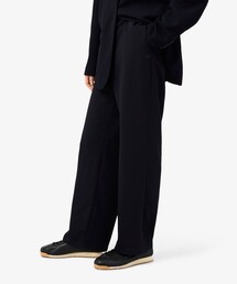 LACOSTE | ドレープ鹿の子地スラックス タックワイドパンツ(スラックス)