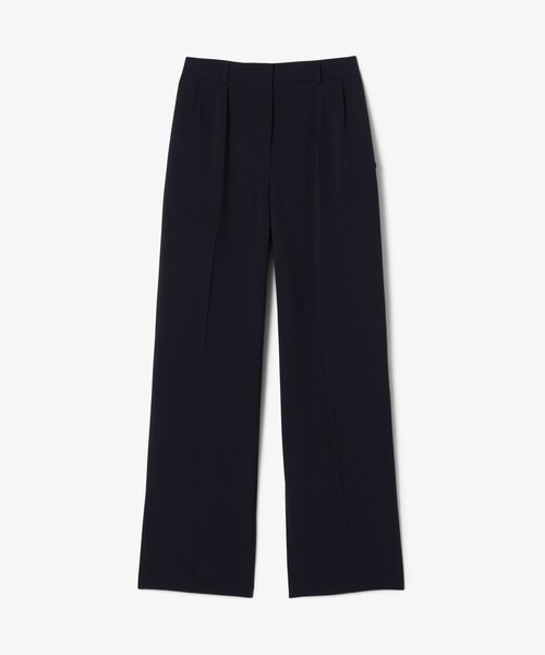 LACOSTE（ラコステ）の「ドレープ鹿の子地スラックス タックワイドパンツ（スラックス・レディース・ダークネイビー・38/34/36）」の4枚目の写真