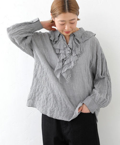 JOURNAL STANDARD LUXE(ジャーナルスタンダード ラックス)の「《追加》ラッフルフリルプルオーバーシャツ(シャツ/ブラウス・レディース・ブラック・FREE)」の16枚目の写真