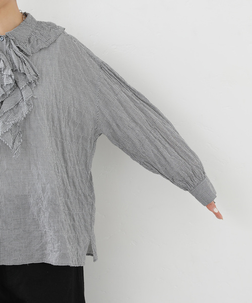 JOURNAL STANDARD LUXE(ジャーナルスタンダード ラックス)の「《追加》ラッフルフリルプルオーバーシャツ(シャツ/ブラウス・レディース・ブラック・FREE)」の11枚目の写真