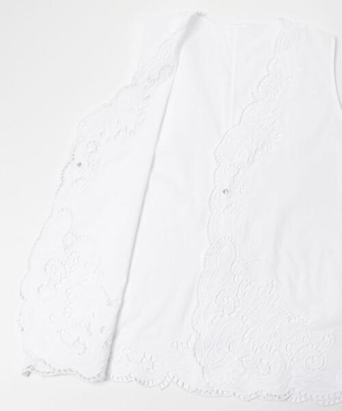 URBAN RESEARCH（アーバンリサーチ）の「カットワーク刺繍ジレ（シャツ/ブラウス・レディース・ホワイト/ブラック・FREE）」の11枚目の写真