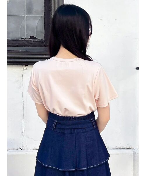 dazzlin（ダズリン）の「【UV】ラインストーングラフィックロゴTシャツ（Tシャツ/カットソー・レディース・ブルー/オフホワイト/ブラック/ピンク・FREE）」の7枚目の写真